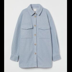 H&M Light Blue Teddy Jacket